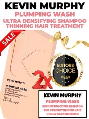 BNWSEAL 2X KEVIN MURPHY Plumping Rinse Density Wash For Thinning Hair